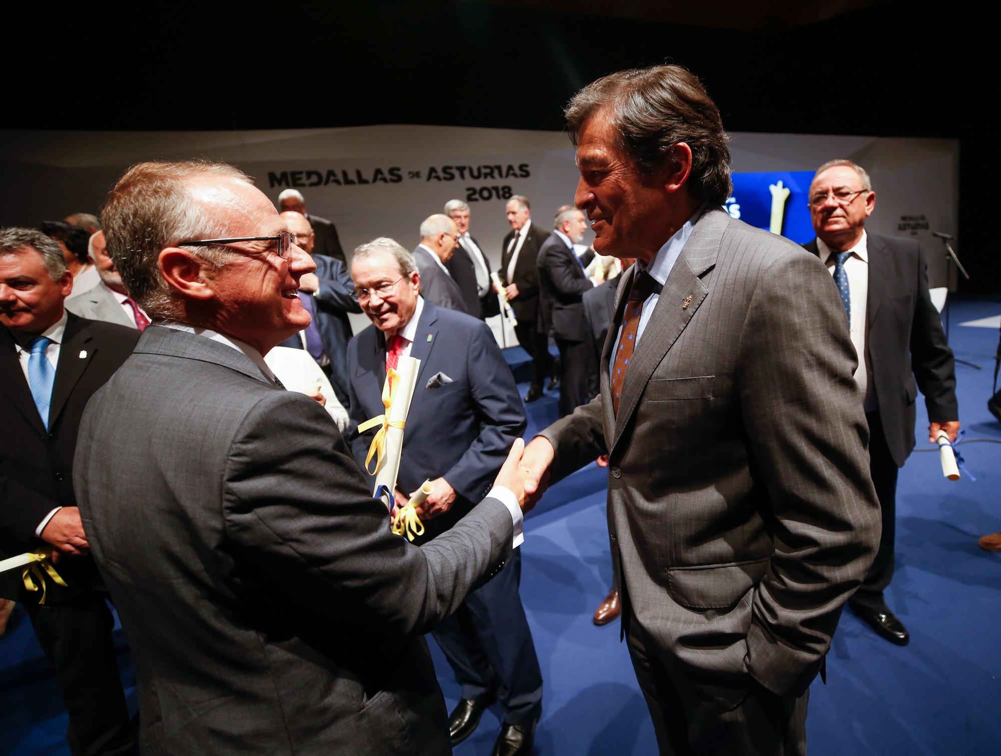 Diego Canga con Javier Fernández en 2018, por entonces presidente del Principado