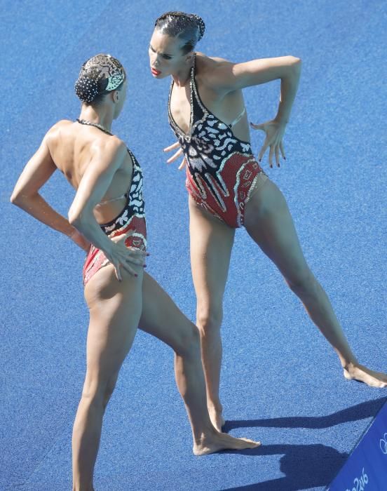 El ejercicio de Gemma Mengual y Ona Carbonell en su debut en Río.