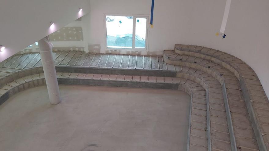 Las gradas construidas en el IES Margarita Salas. | LNE