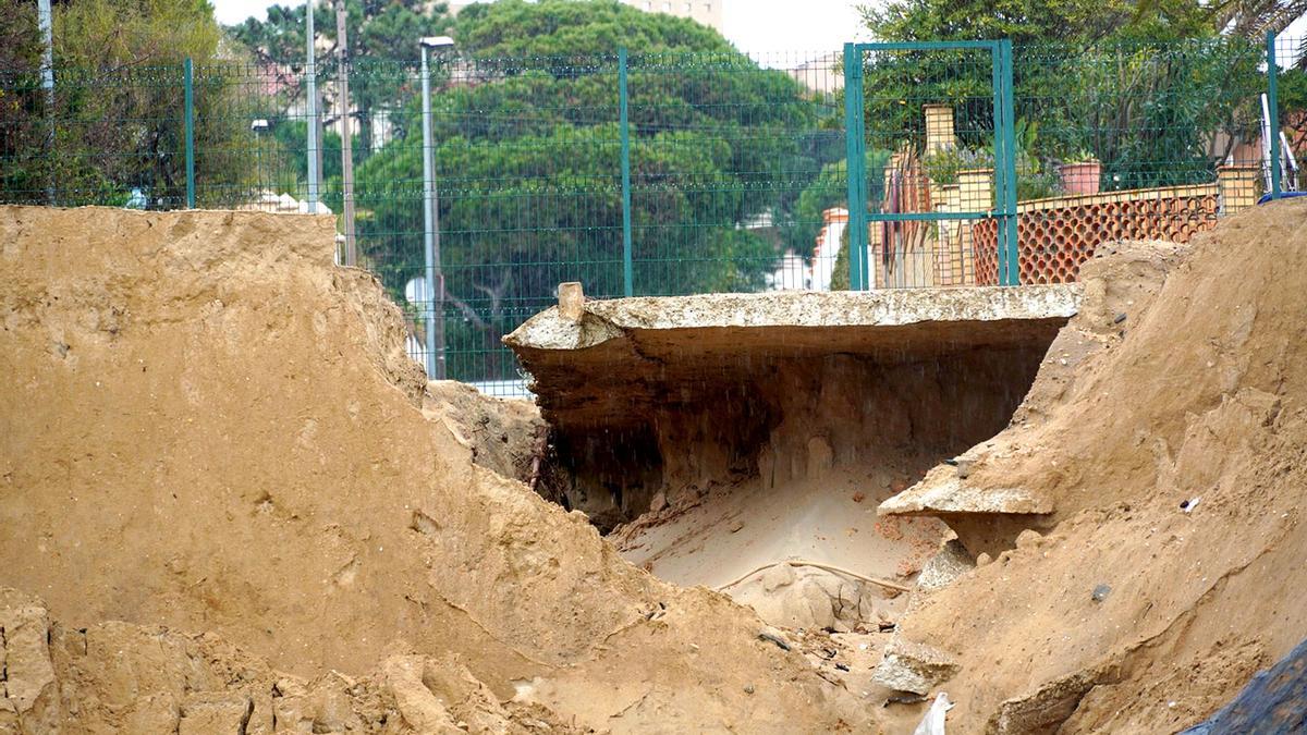 Efectos de la reciente borrasca Francis en El Portil (Huelva).