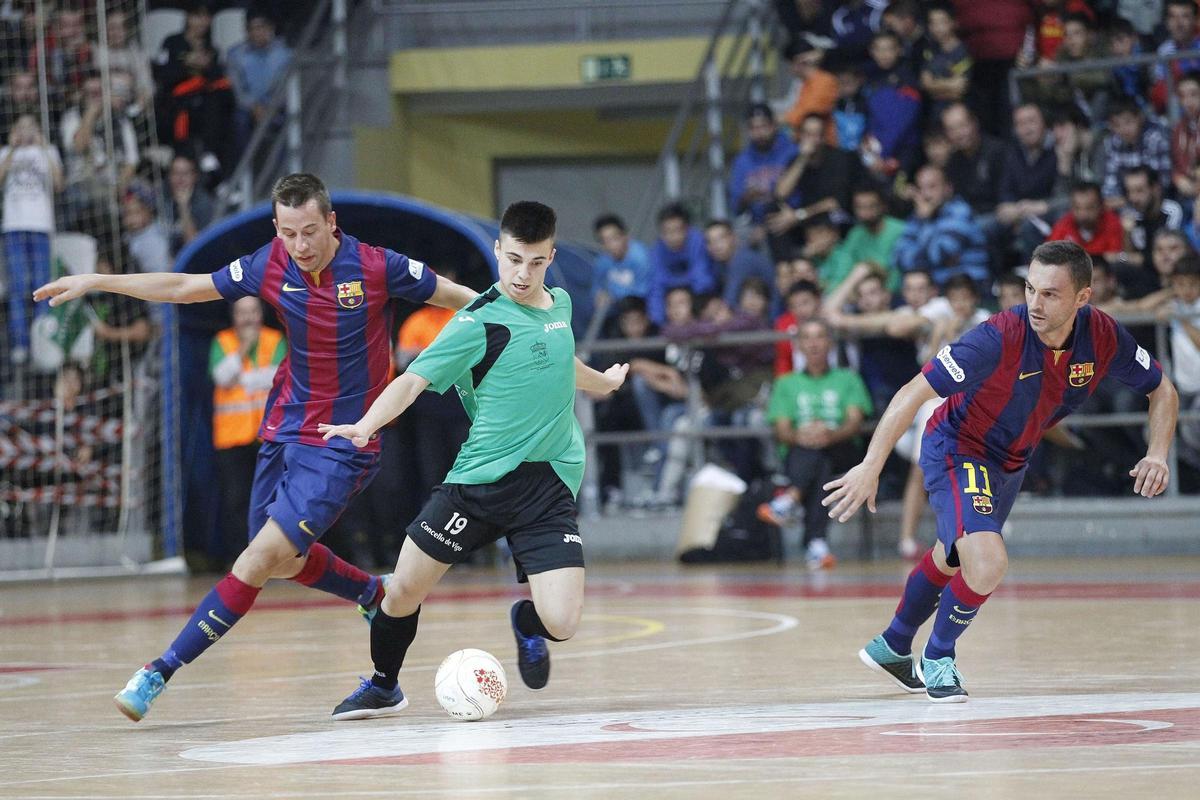 Partido de Copa entre el Bembrive y el Barcelona en 2014