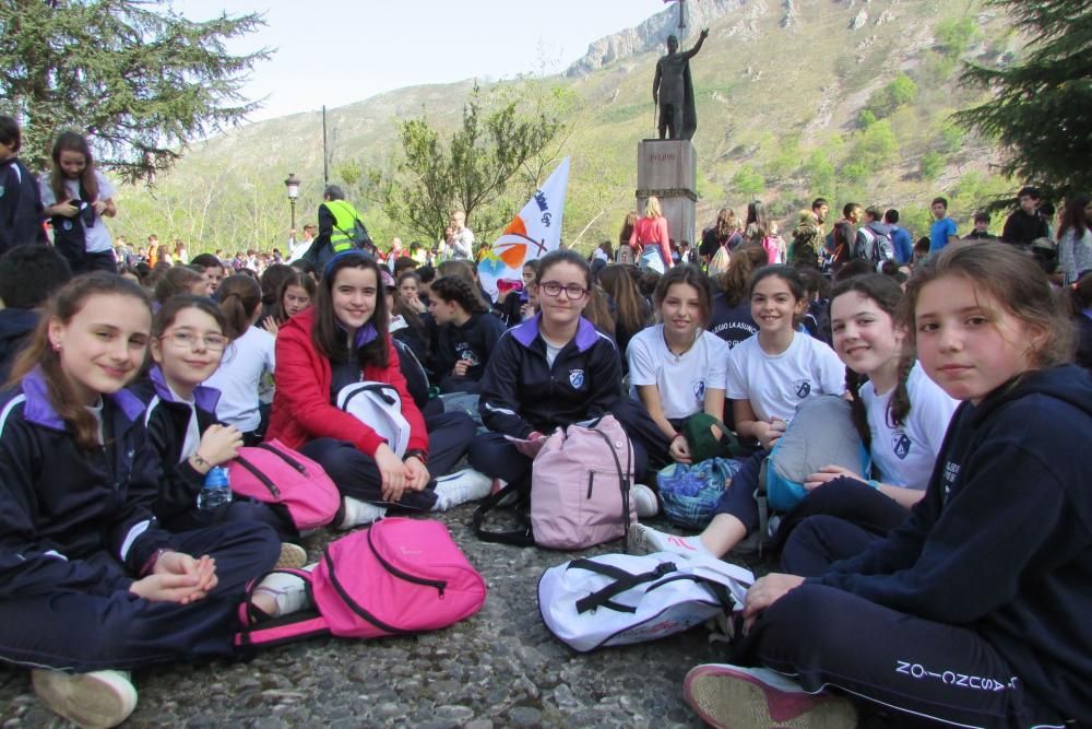 Encuentro de escolares en Covadonga