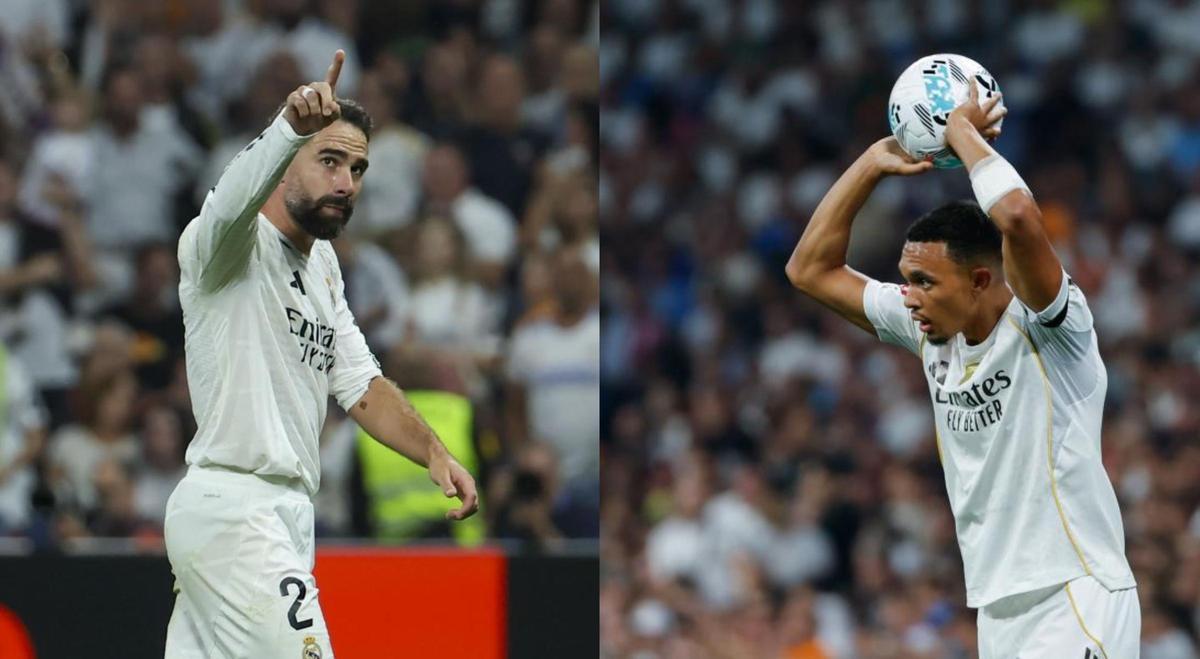 Dani Carvajal y Trent Alexander-Arnold, los laterales derechos del Real Madrid.