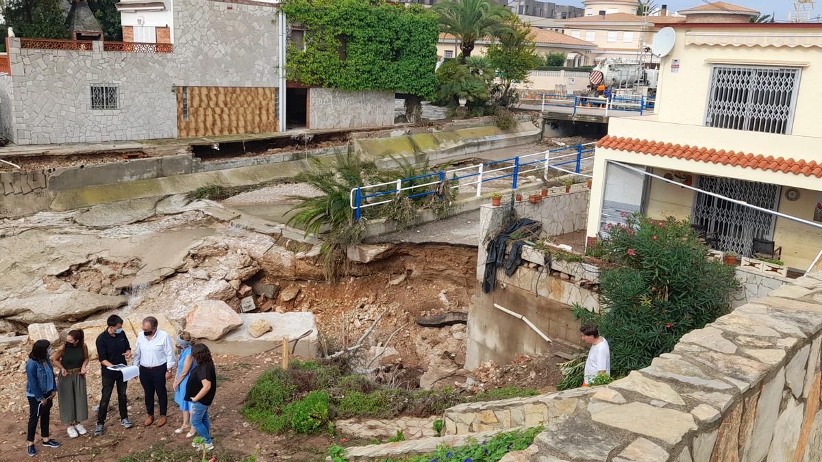 Imagen de la visita a la zona afectada por el temporal