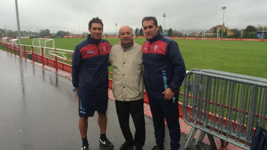 Por la izquierda, Nacho Sancho, Falito y Sandoval en Mareo