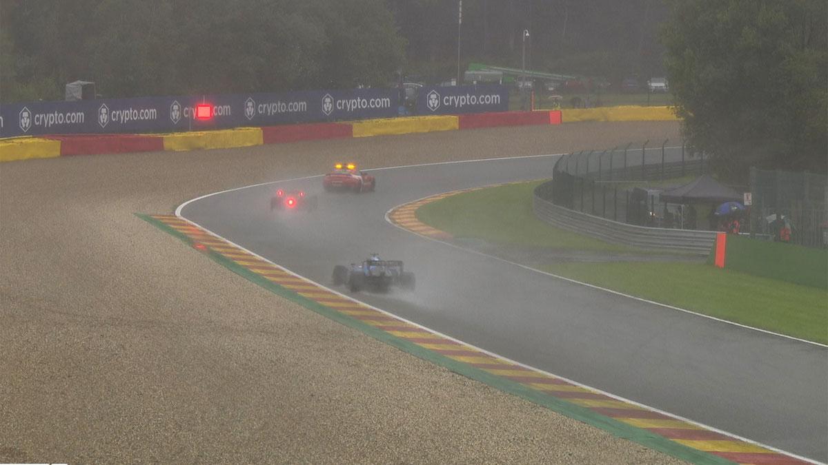 La lluvia ha arruinado la carrera de F1 en Bélgica