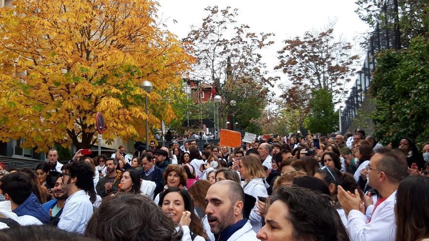 Concentración de médicos en Madrid.