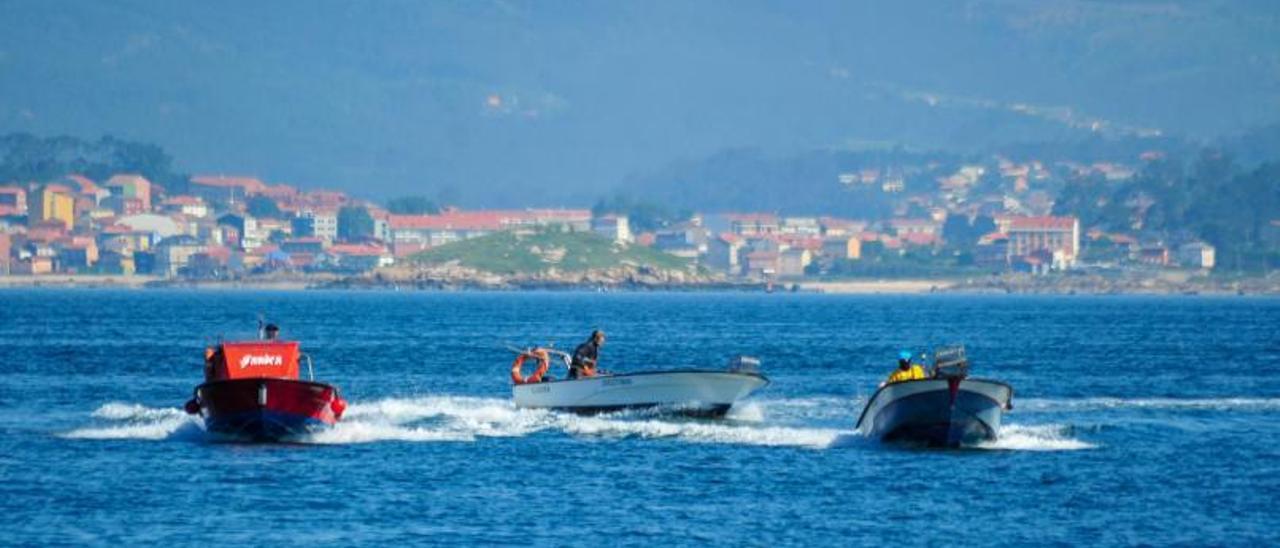 Lanchas de marisqueo, en la ría de Arousa.   | // FDV