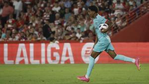 Lamine Yamal, tras marcar su histórico gol.