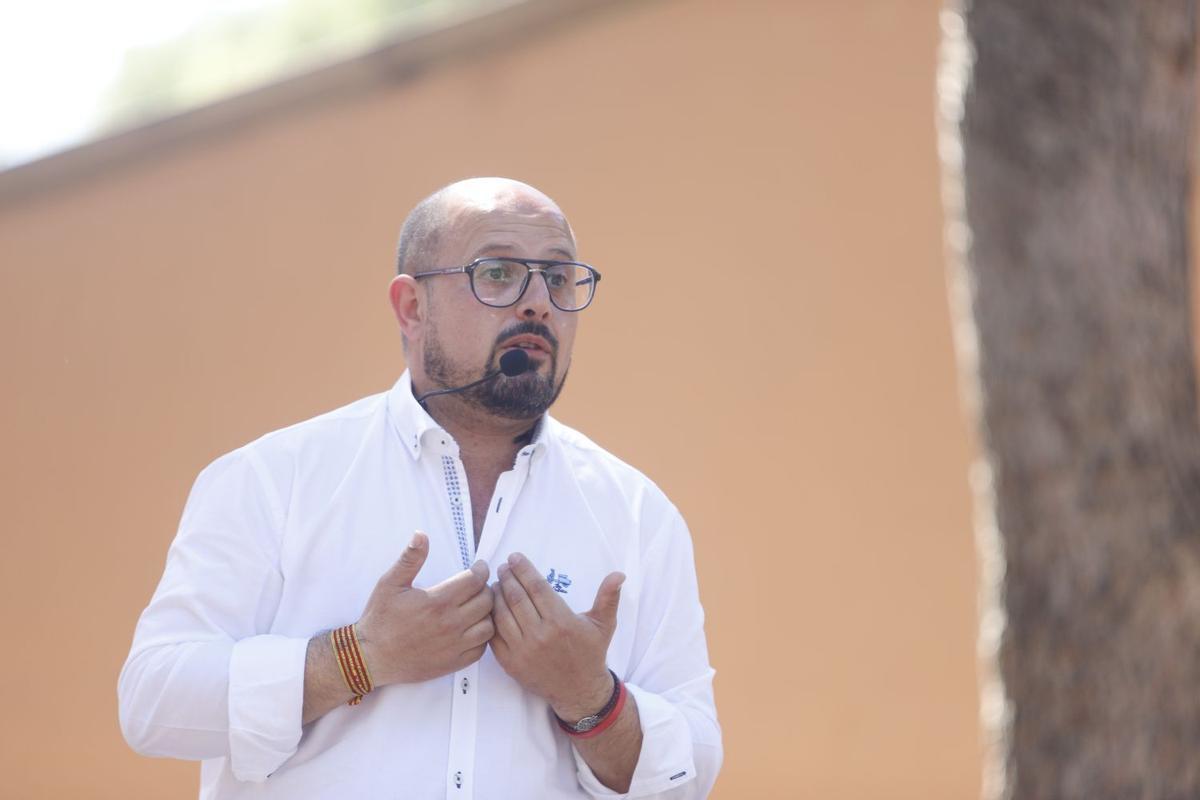 Izquierdo en un mitin del partido.