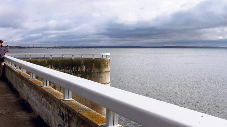 Estado del embalse de Almendra, que comparten Zamora y Salamanca, a mediados de enero.