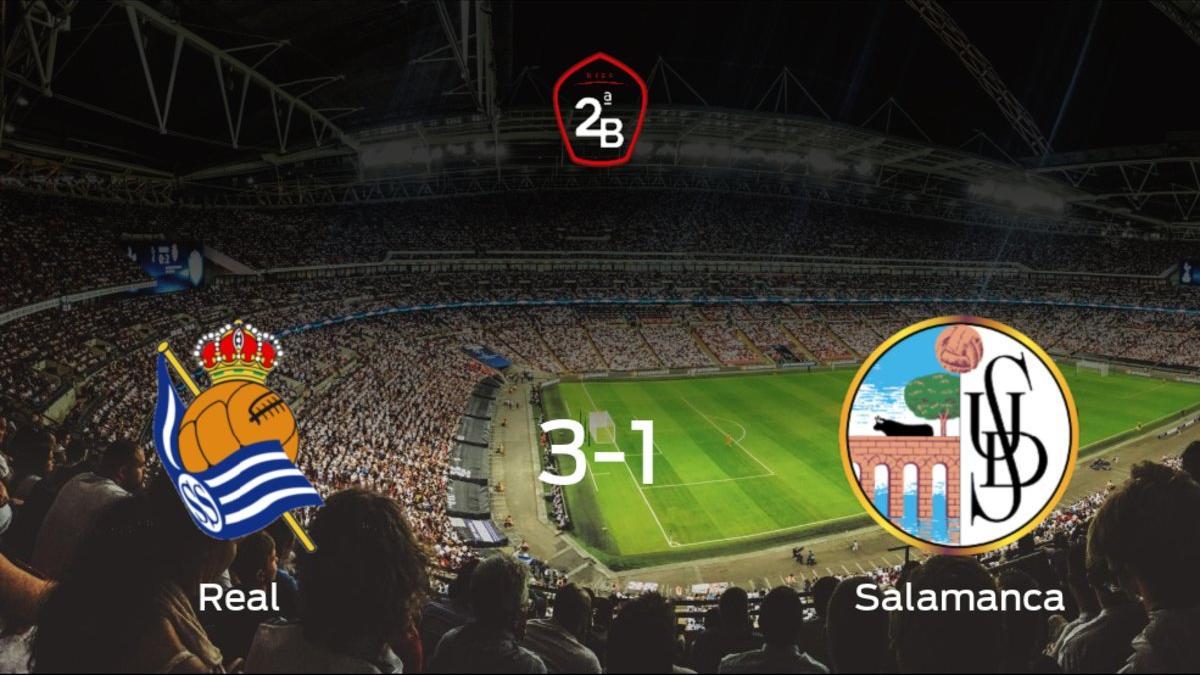 La Real Sociedad B consigue la victoria en casa frente al Salamanca UDS (3-1)