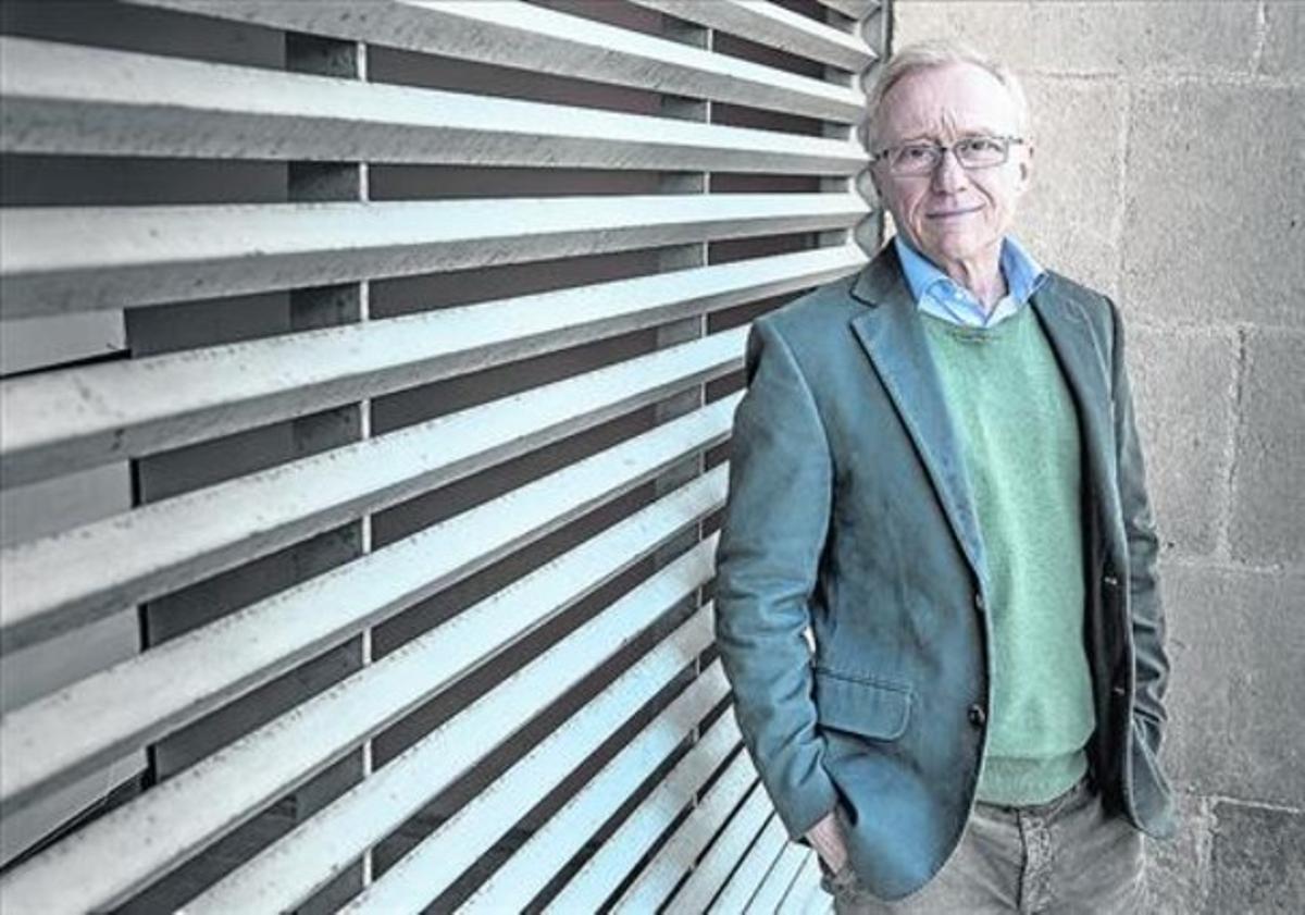 L’escriptor israelià David Grossman, ahir al pati del CCCB, recinte on se celebra el festival Kosmopolis.