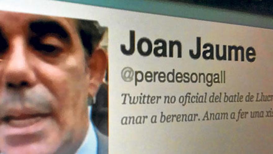 Así es la cabecera de la cuenta falsa creada con el nombre y la imagen de Joan Jaume.