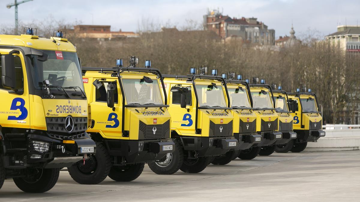 Así son los nuevos camiones de bomberos de Asturias