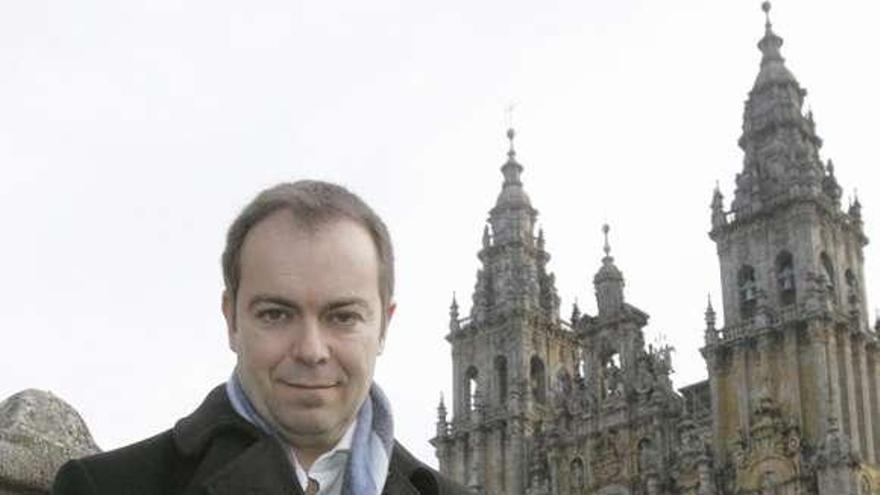 Javier Sierra, esta semana en Santiago. / xoán álvarez