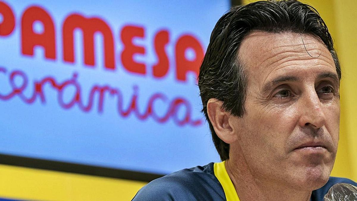 El entrenador del Villarreal, Unai Emery, en una comparecencia reciente ante los medios. | VCF