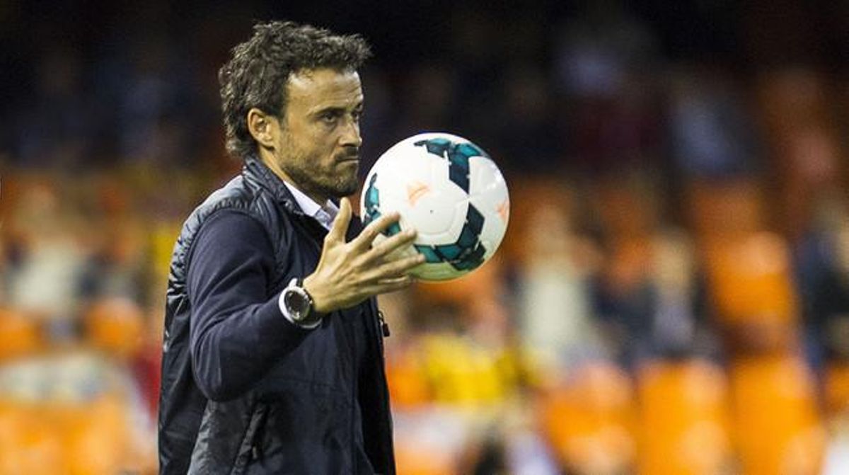 Luis Enrique, a Mestalla, durant la visita del Celta al camp del València en l’última jornada. Luis Enrique, a Mestalla, durant la visita del Celta al camp del València en l’última jornada.