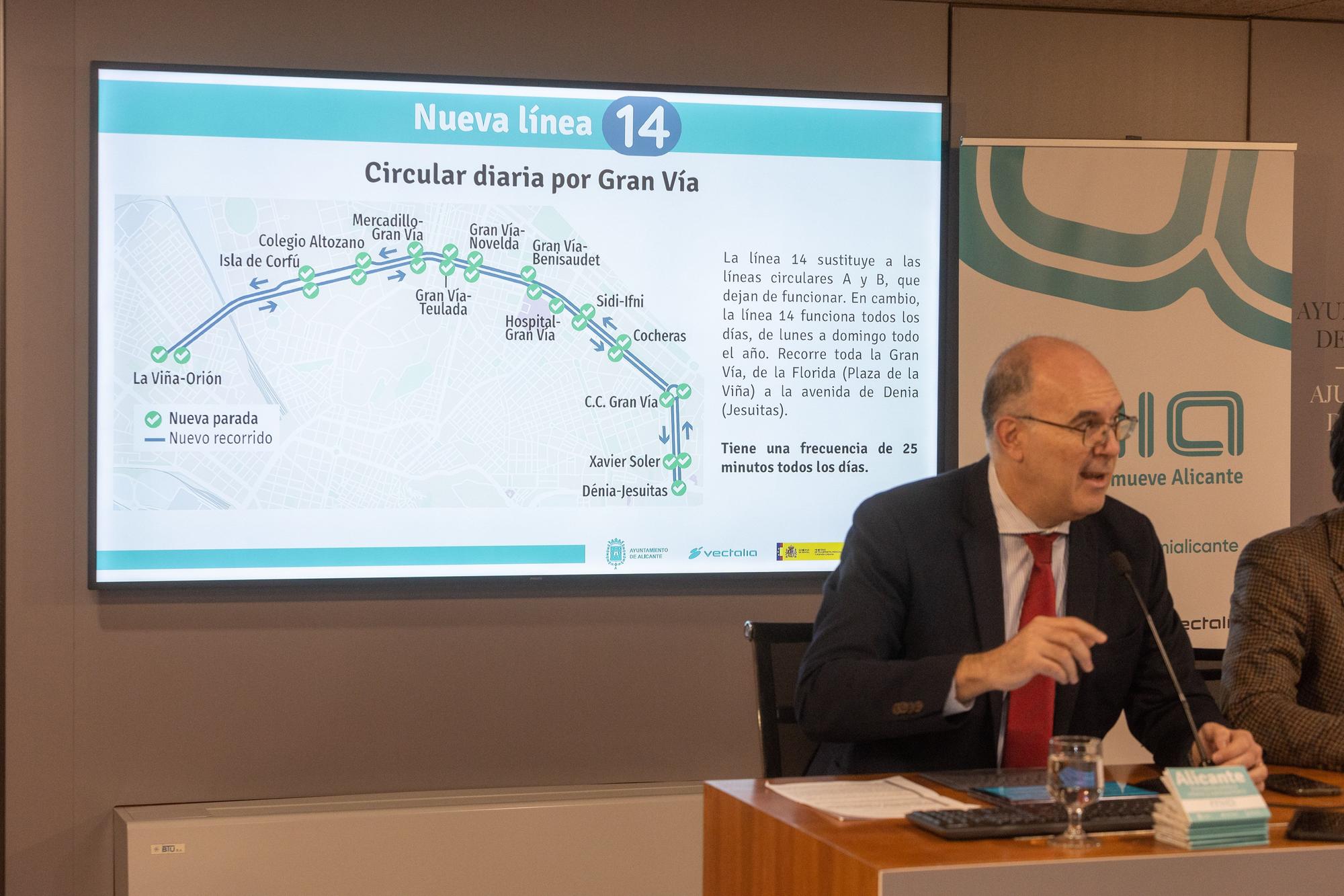 Presentación nuevas líneas de autobús en Alicante