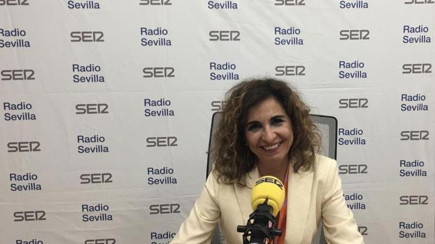 La ministra de Hacienda del Gobierno de España, María Jesús Montero, este sábado, en su entrevista.