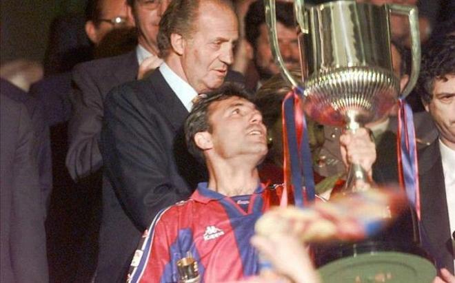 Stoichkov, ante el Rey Juan Carlos I