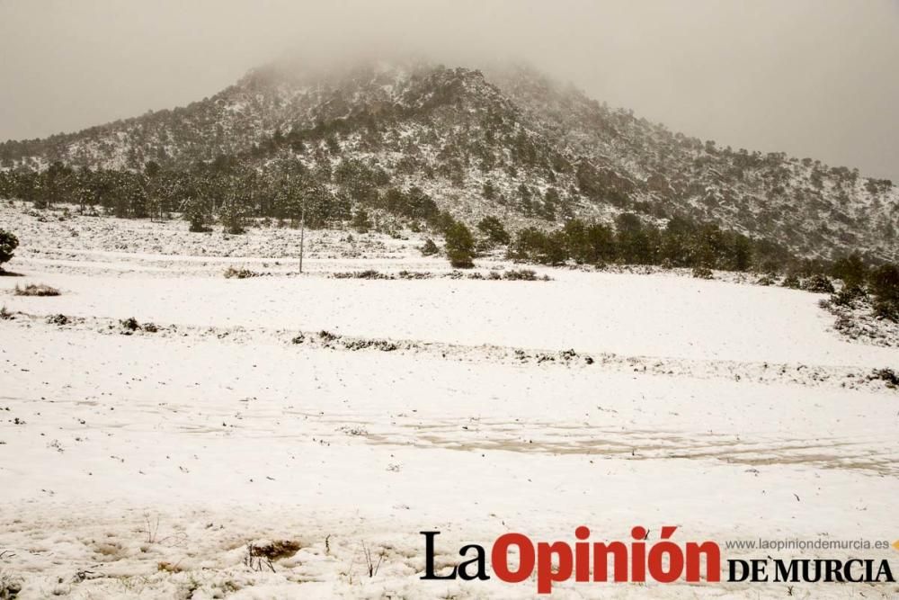 Nieve en las pedanías altas del Noroeste