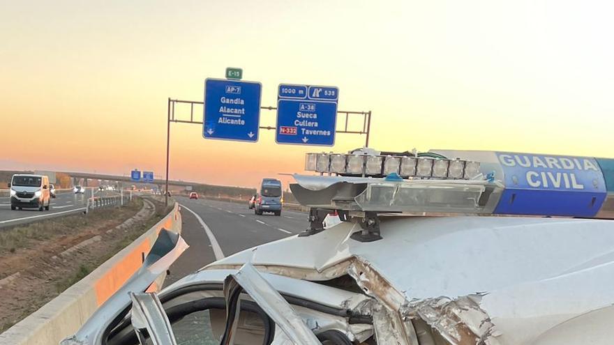 Espectacular persecución policial desde Xeraco a Aldaia bajo una incesante lluvia