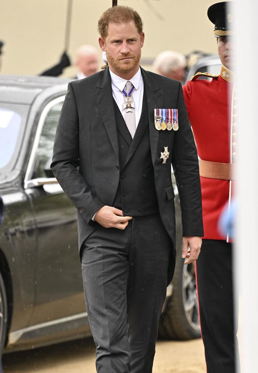 El príncipe Harry en la coronación de Carlos III