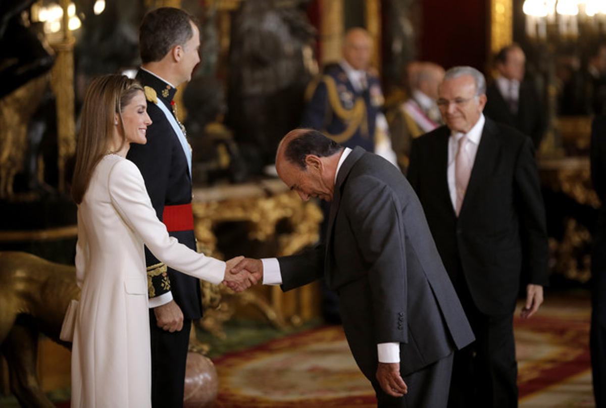 Emilio Botín en la proclamacion de Felipe VI, en junio del 2014.