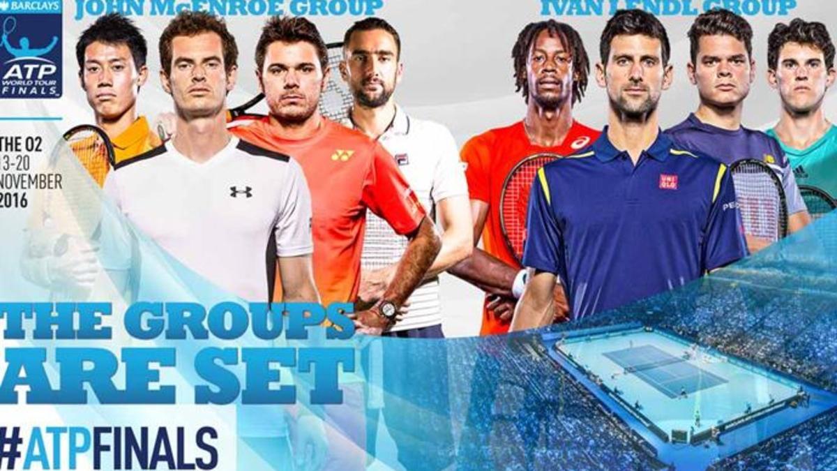 Se han sorteado los grupos de competición de las Finales ATP de Londres