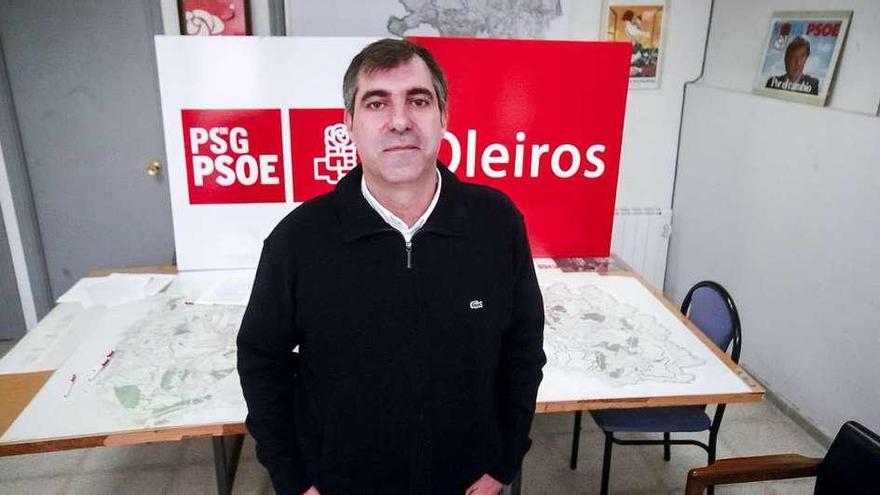 El portavoz del PSOE de Oleiros, Jorge Pérez.