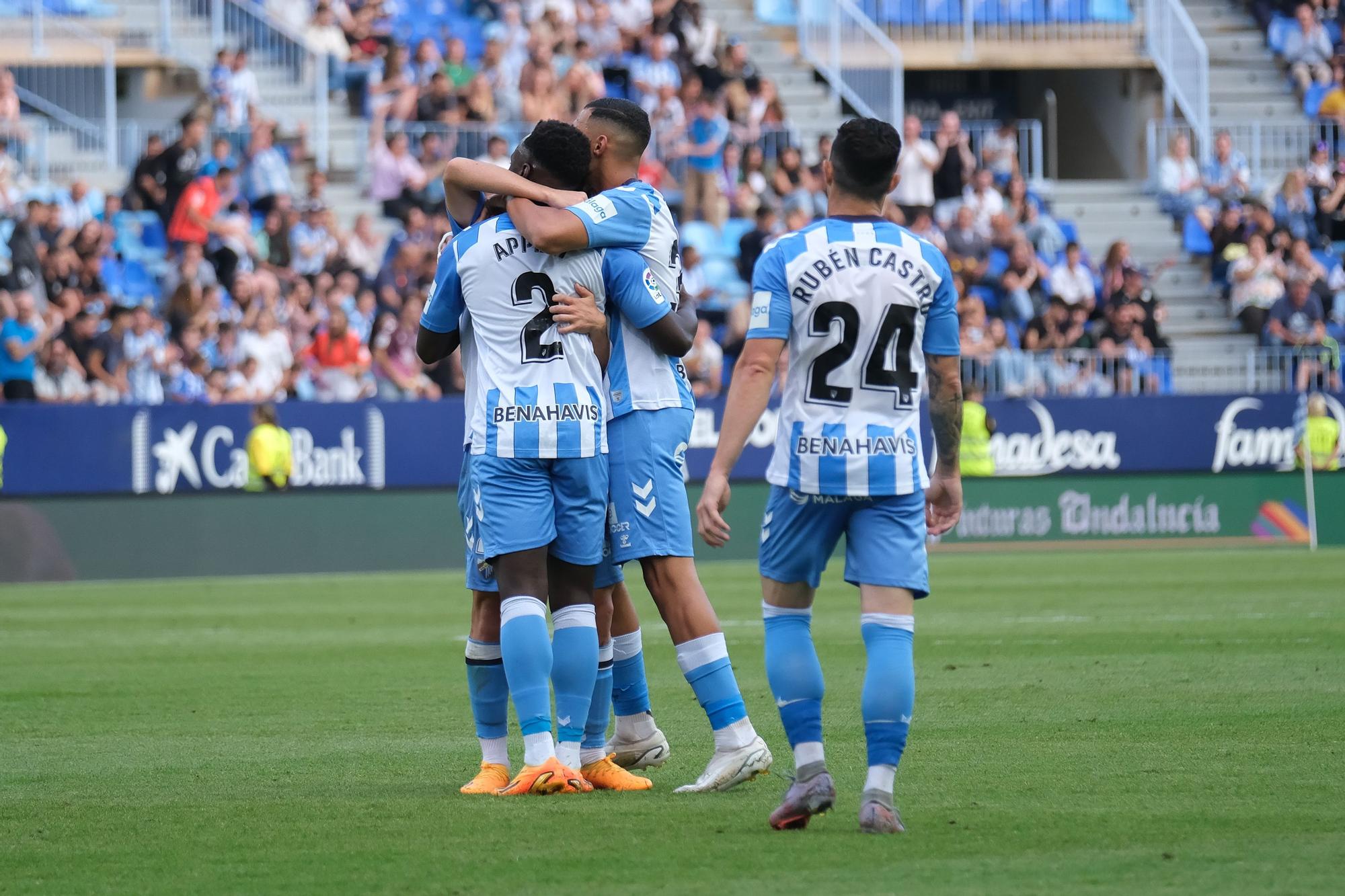 El Málaga CF - UD Ibiza, último partido de la Liga 22/23, en imágenes