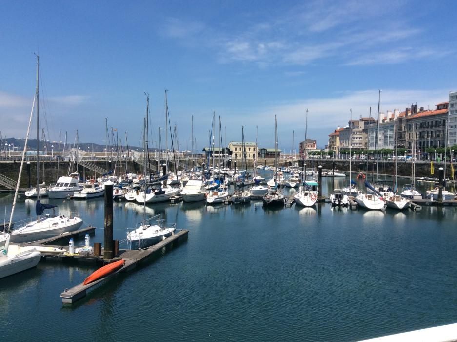 Jornada calurosa en Gijón