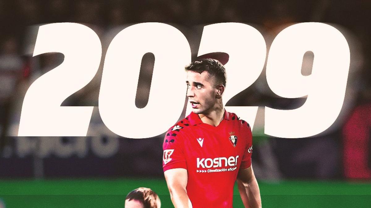 Asier Osambela, renovado con Osasuna