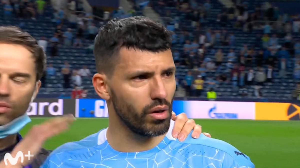 Emociona solo con verlo: Las lágrimas del 'Kun' tras perder la Champions en su último partido con el City