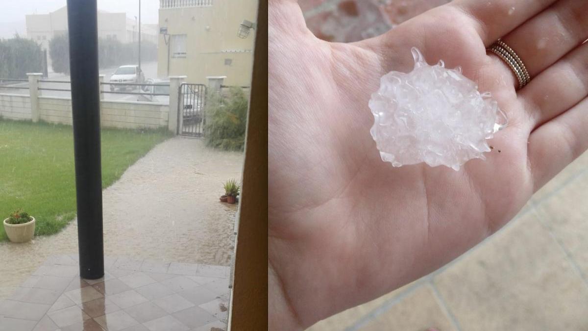 La lluvia y el granizo azotan el interior norte de la provincia