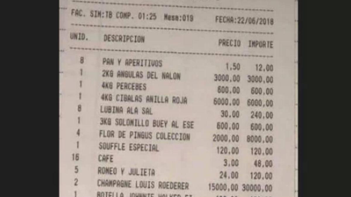 50.000 euros: la factura de una comilona épica de ocho empresarios en Madrid