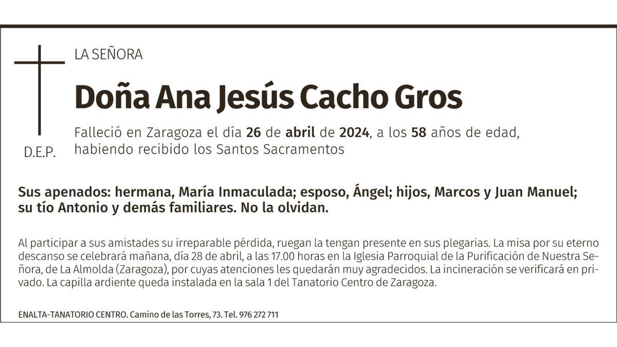 Doña Ana Jesús Cacho Gros.