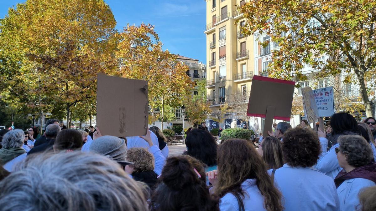 Concentración de médicos en Madrid.