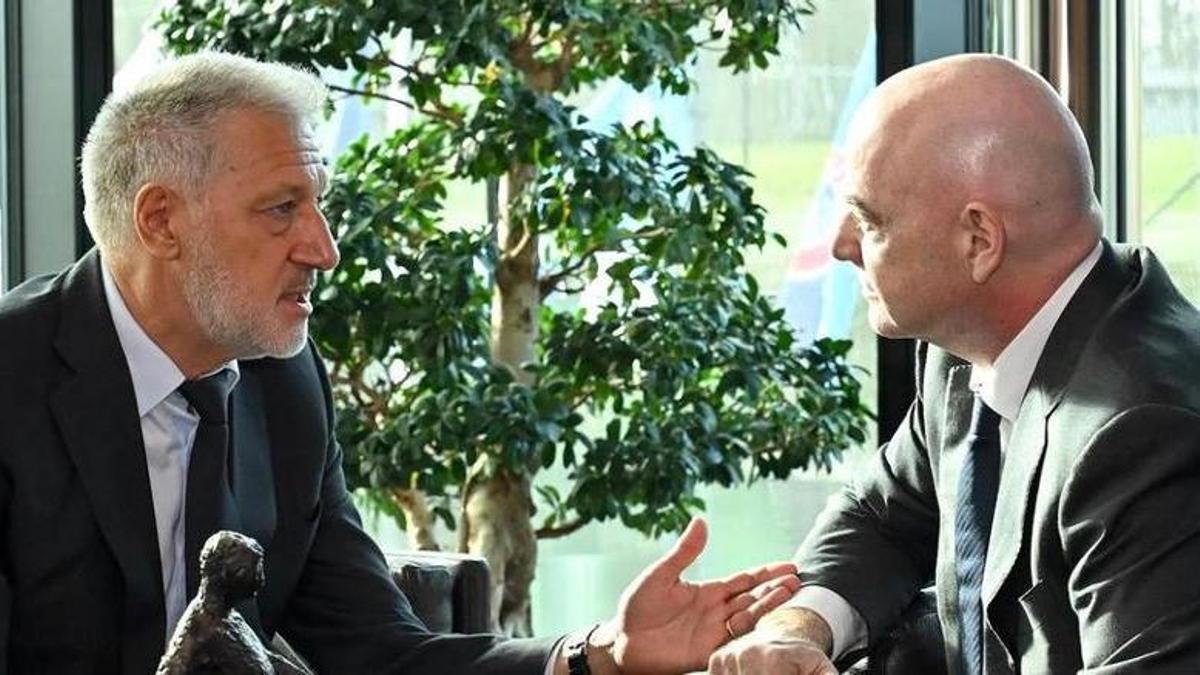 Sergio Marchi, con Gianni Infantino