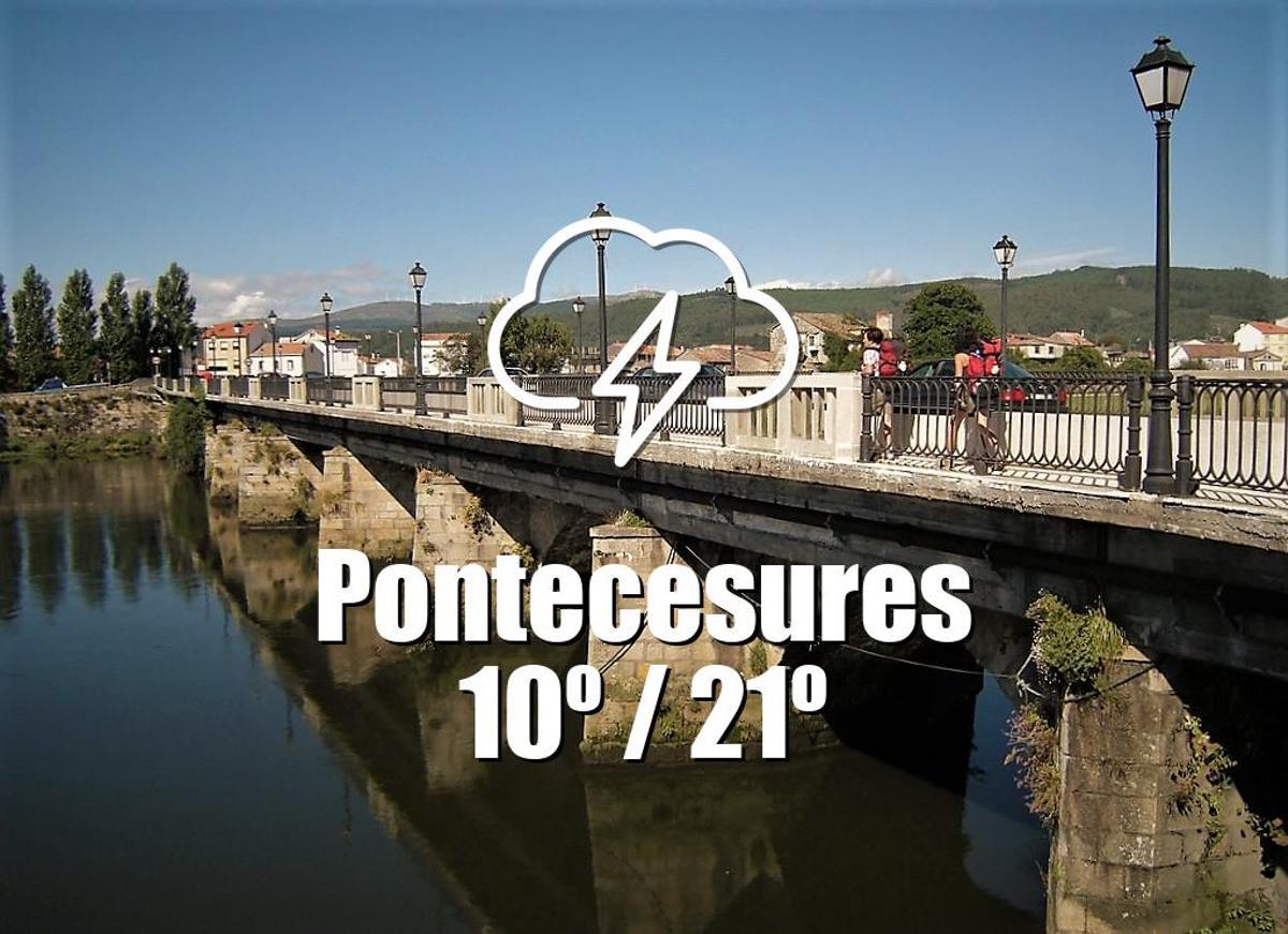 El tiempo en Pontecesures: previsión meteorológica para hoy, viernes 1 de mayo