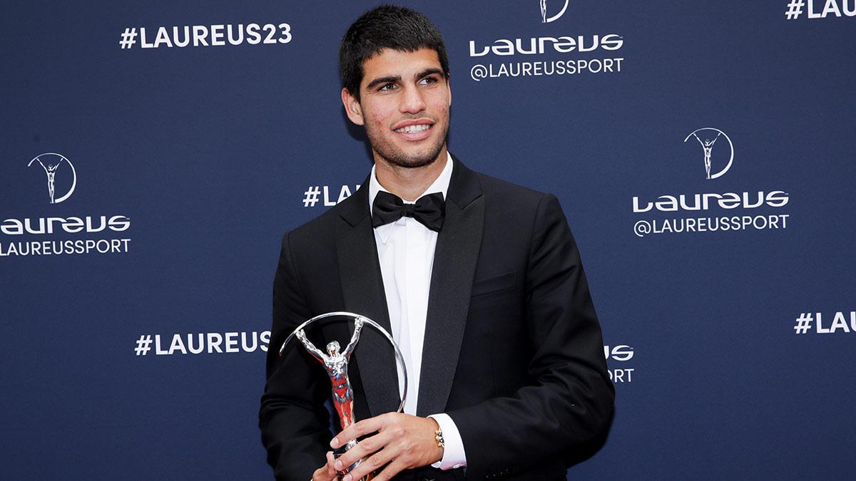 Carlos Alcaraz, con el Laureus al deportista revelación de 2022