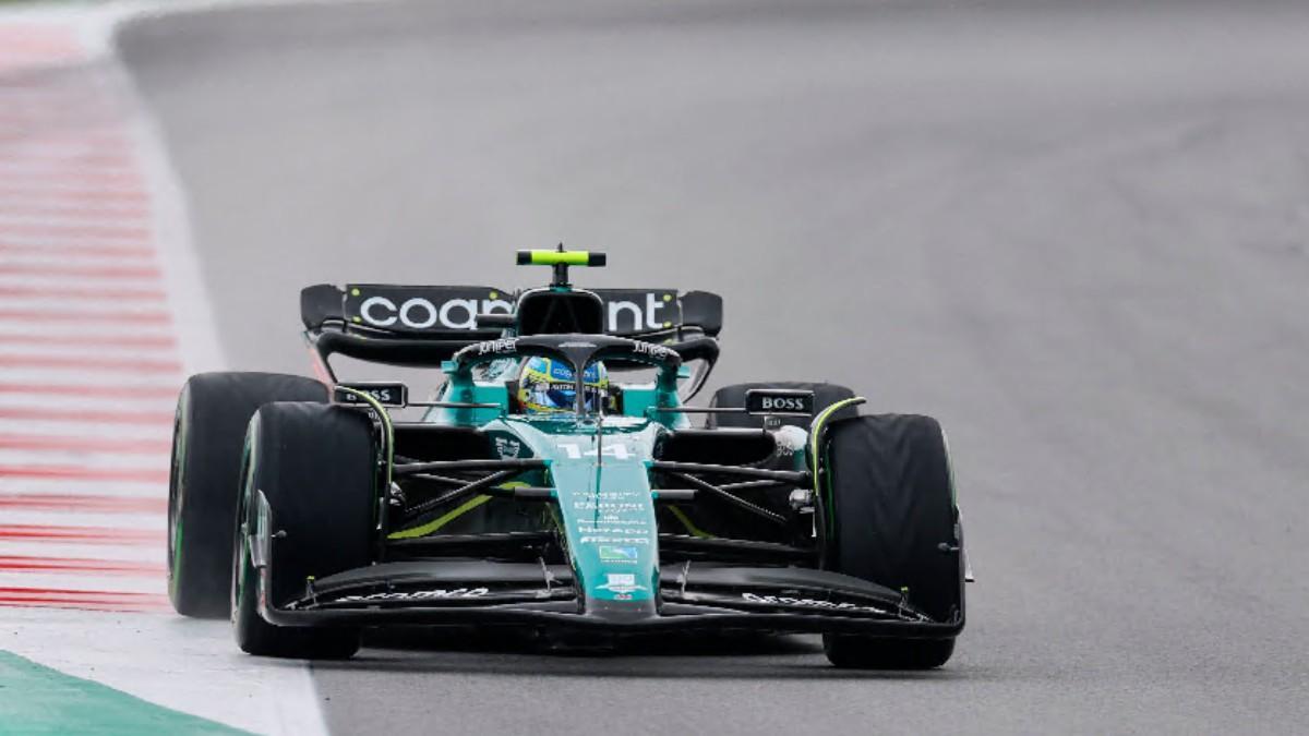 Fernando Alonso, durante el GP de España