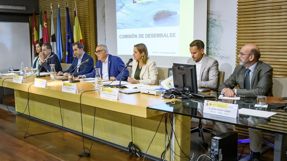 Reunión de la comisión de desembalse de la Confederación Hidrográfica del Guadalquivir.