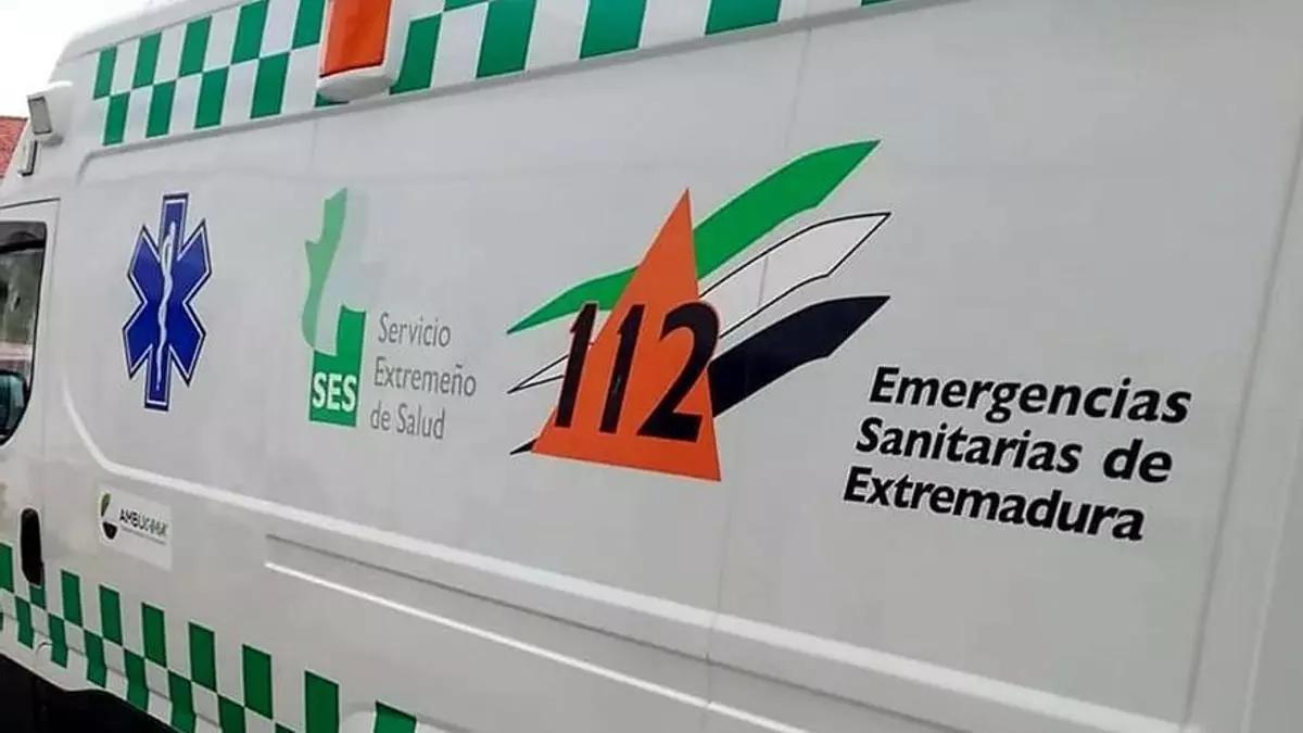 Ambulancia del Centro de Emergencias 112 Extremadura.