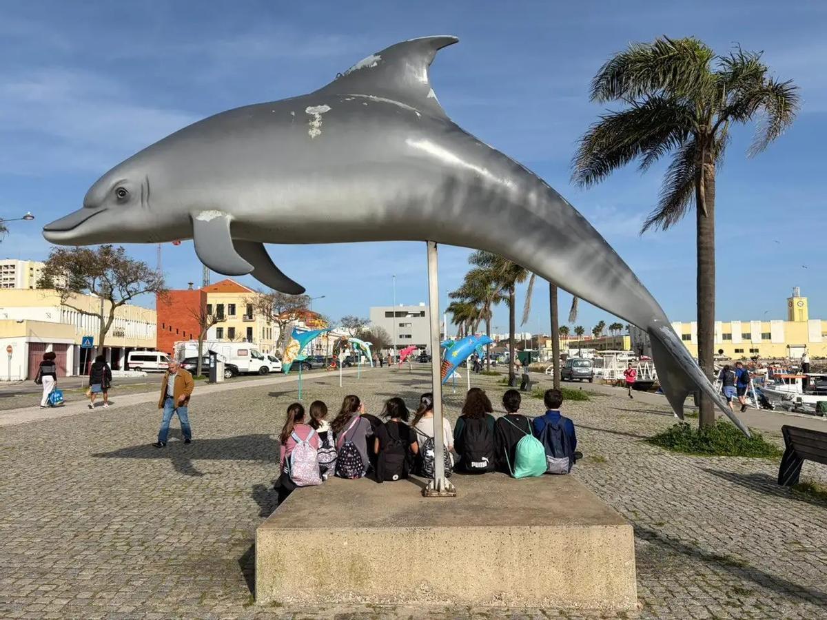 Alumnos de Primaria del CEIP Padre Moreno de Moixent en el viaje a Portual con el proyecto Erasmus+.