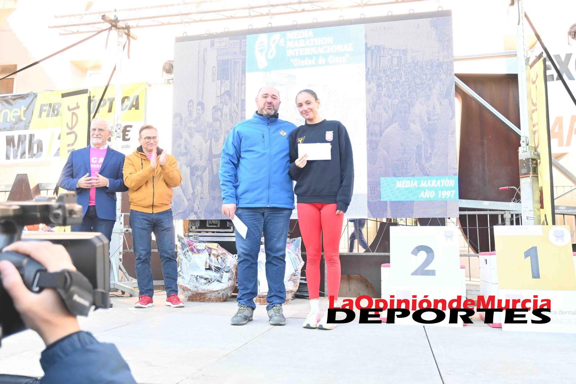 FOTOS: Podio de la Media maratón de Cieza