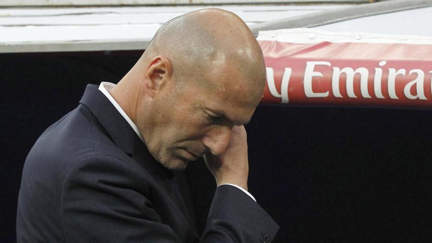 Zidane, durante el partido.