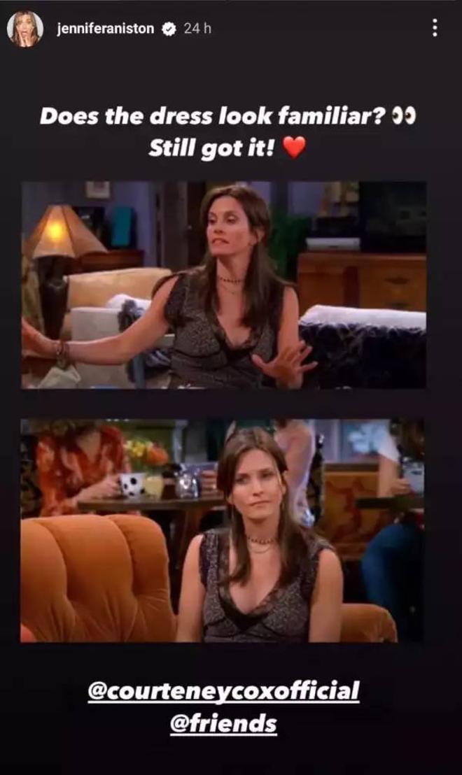 Jennifer Aniston con vestido de hace 20 años de 'Friends'