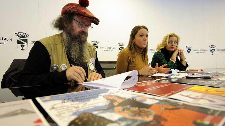 Paío, Blanco y Doporto, ayer, durante la presentación de los distintos actos. // Bernabé/Javier Lalín